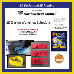 Workshop 3D Design and 3D Printing - Northwestern Mutual Foundation